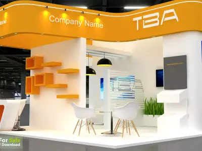 Exhibition Low-poly 3D model 28