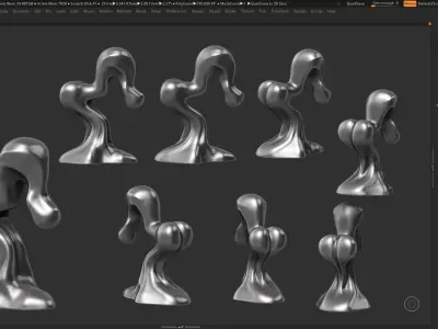 Modern Abstract Decorative sculpture 3d print model 56 3D print model