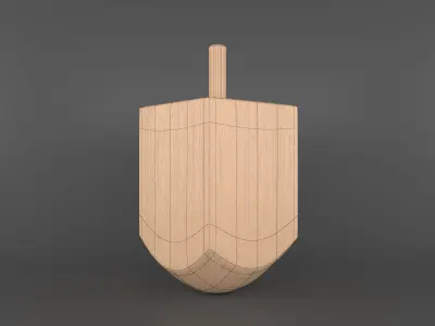 dreidels 3d model wooden hanukkah 3D model