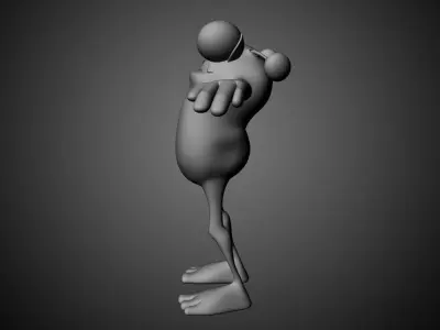 Cartoon Monster Character Dave 3D model