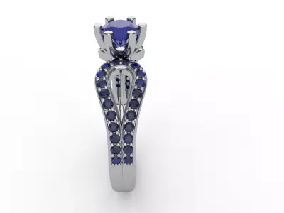 Elegant Engagement Ring 3D print model