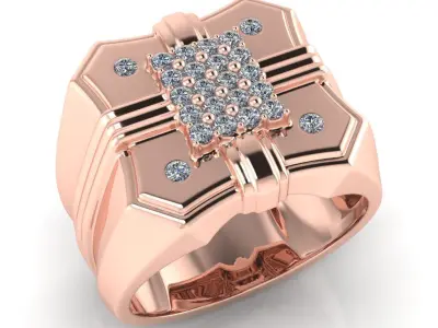 light weight gold diamond rings-C111116SKCH2026006-wt-15-20 3D print model