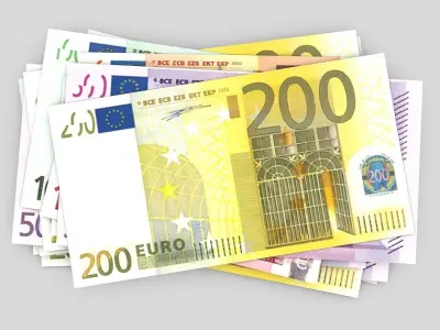 Euro-Bills euro banknotes - euro banknotes 3D model