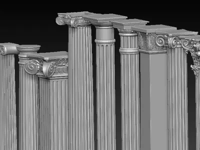 Pack Columns Collection 3d model 3D print model