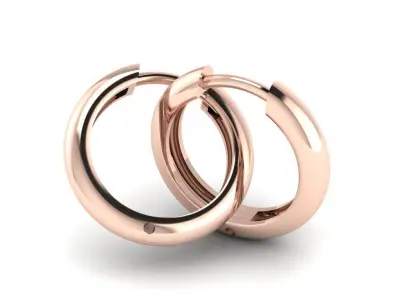 12mm round earrings 3D print model