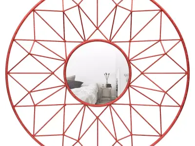 Dockery Metal Wall Mirror MCRW6462 3D model