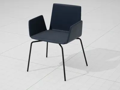 PlusHalle Wing Chair UE4 Low-poly 3D model