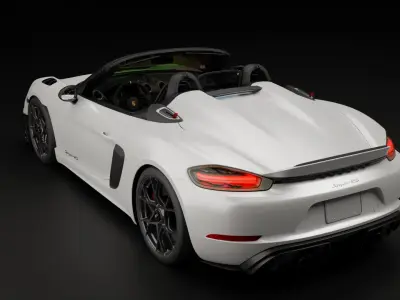 Porsche 718 spyder RS 2023 Low-poly 3D model