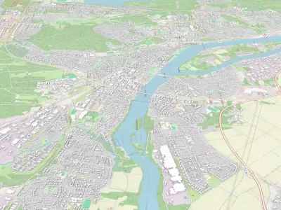 Cityscape Umea Sweden 3D model