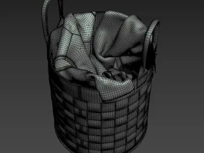 Laundry basket 3D model buy