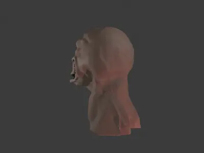 Cursed Monster Head horror creepy Free low-poly 3D model