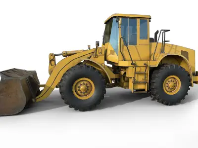 Wheel Loader Low-poly 3D model