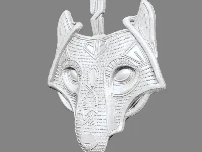 Viking Wolf Pendant 3D Print Model 3D print model
