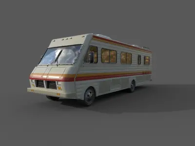 1986 Fleetwood Bounder RV Breaking Bads caravan Low-poly 3D model
