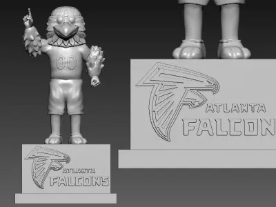 NFL - ATLANTA FALCONS FOOTBALL MASCOT STATUE - FREDDIE FALCON 3D print model