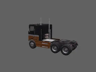 Truck semi Low-poly 3D model