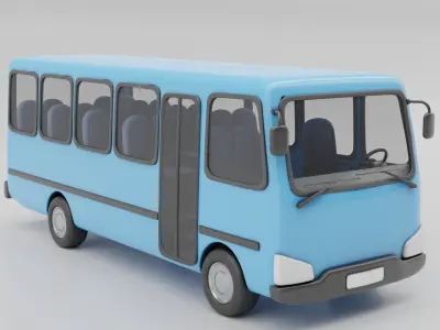 Cartoon bus 3D model