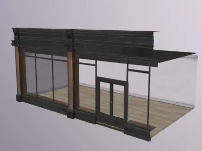Shopfront Generic 1024 Low-poly 3D model