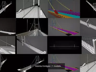 istanbul bridges 3D Model Collection