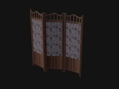 Antique Room Divider Low-poly 3D model