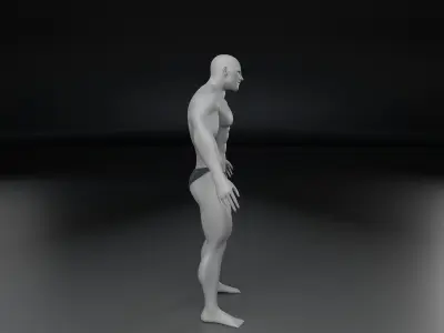 Base Mesh - Human Body - Muscular Male V2 3D model