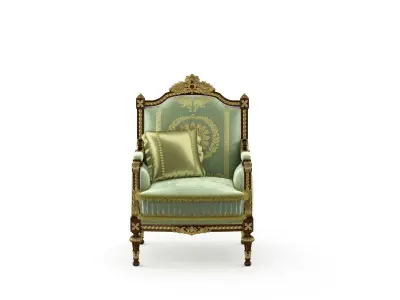 Emerald victorian armchair by Modenese 3D model