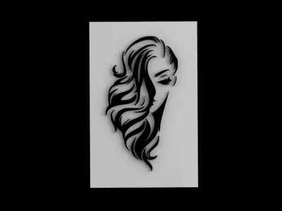 Picture woman 5 3D print model