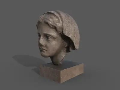 Head of Goddess of harvest Low-poly 3D model