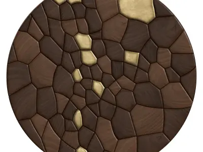 Round Wall Mosaic Panno 3D model