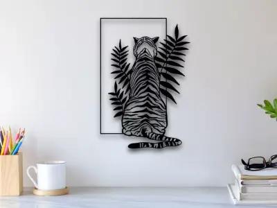 Tiger Wall Art 3D print model