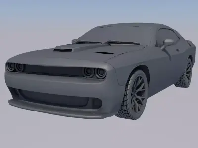 dodge challenger 3D model from CGTrader
