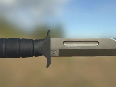 Combat Knife Low-poly 3D model