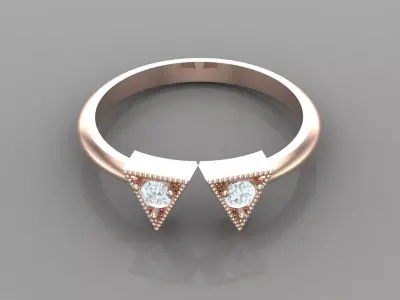 Solitaire Ring Version 1 SR36 3D model