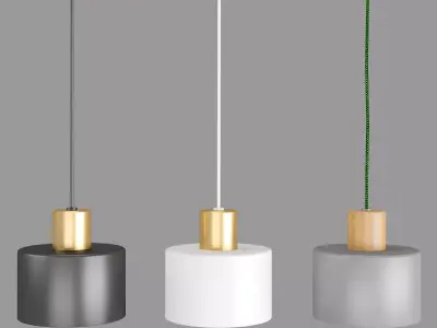 Minimal Lighty Ceiling Light Set Free 3D model