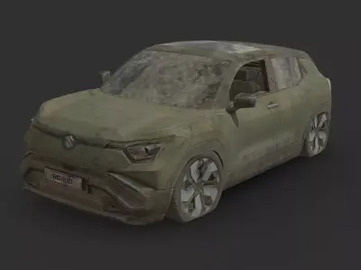 Abandoned Car - Suzuki e Vitara Low-poly 3D model