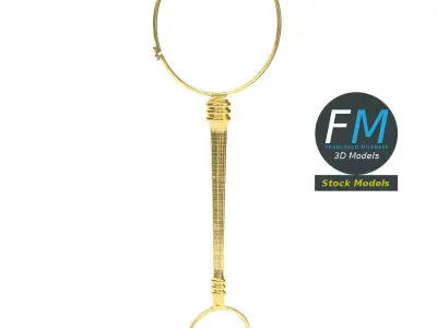 Lorgnette monocle eyeglass 3D model
