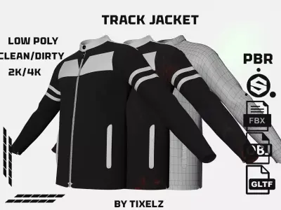 track jacket Low-poly 3D model