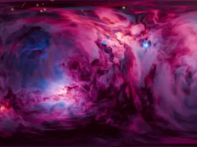 Sakura Void Nebula HDRI 12k 360 equirectangular 3D model