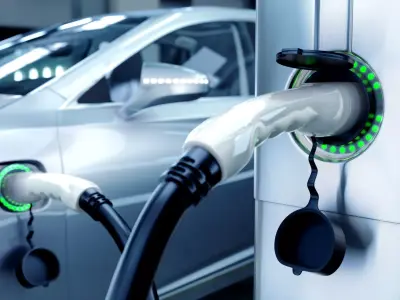 Electric Vehicle Charging Station animated 3d scene 3D model