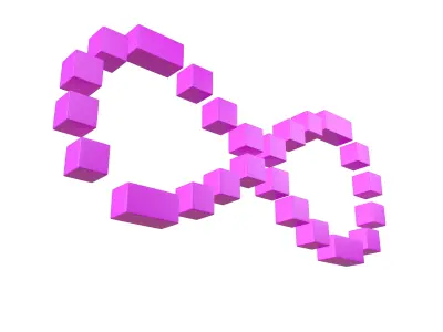 Infinity Symbol v7 002 Low-poly 3D model