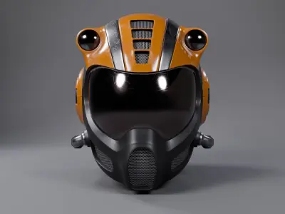 Futuristic Sci-Fi Helmet 3D model purchase