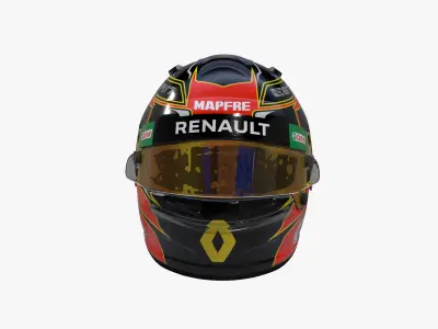 Ocon helmet 2020 Low-poly 3D model