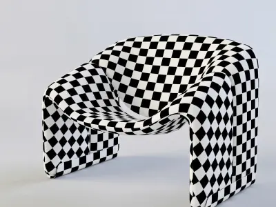 Pierre Paulin f-598 chair 3D model