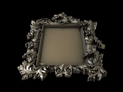 Frame barocco floral 3D print model