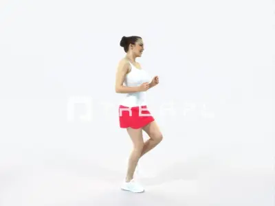 Dream 02K Running Jogging Sports Woman Low-poly 3D model