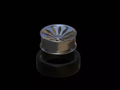 4 PACK WHEELS CUSTOM MODEL CAR RIMS WITH TIRE Free 3D print model