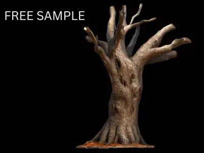 Dry Dead Tree Free low-poly 3D model