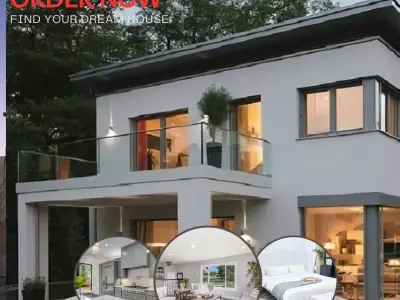 Modern Double Story Home with Open Floor Plan 3D Model Low-poly 3D model