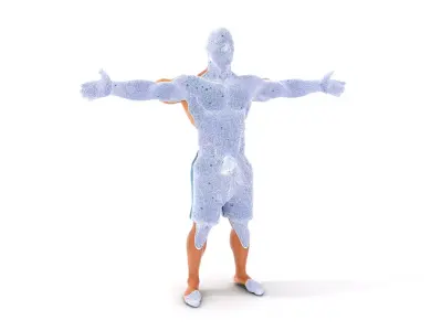 Athletic Male Pose model pack Low-poly 3D model