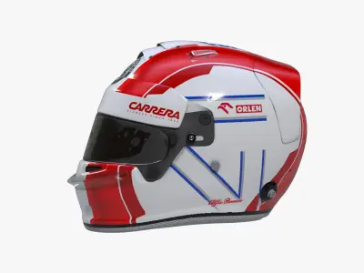 Giovinazzi helmet 2020 Low-poly 3D model
